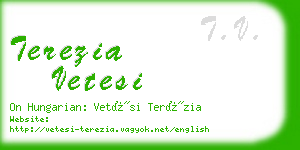 terezia vetesi business card